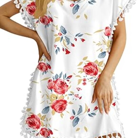 Beach Coverups for Swimwear with Chiffon Tassels for Women - Picture 2 of 4